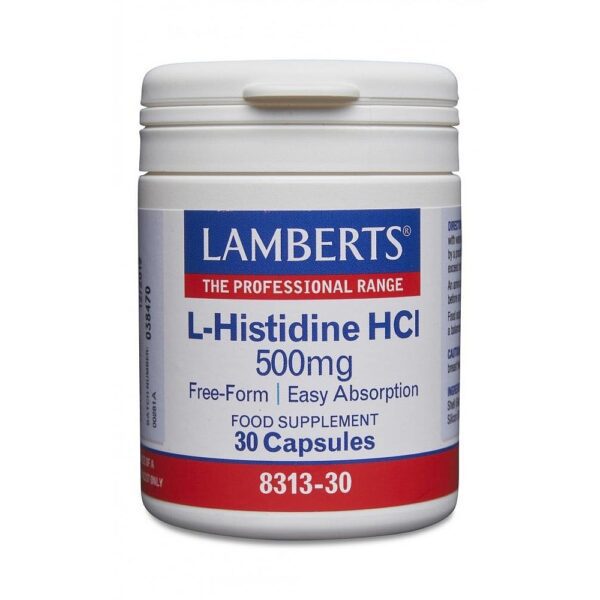 L-Histidine HCl 500mg 30Capsules Lamberts