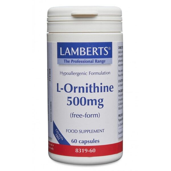 L-Ornithine 500mg 60Capsules Lamberts