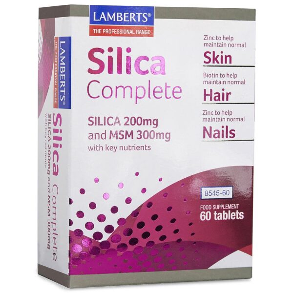 Silica Complete 60Tablets Lamberts Silica 200mg and MSM 300mg