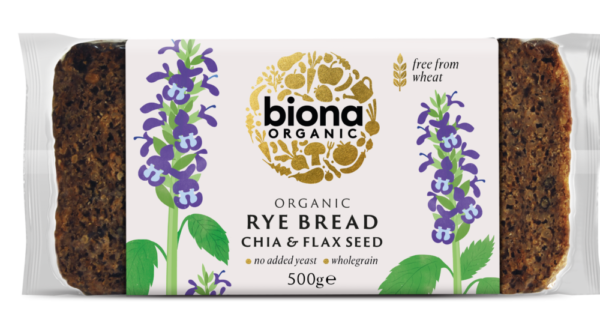 Biona Rye Bread Chia and Flex Seeds 500g contain chia seeds and flax seeds