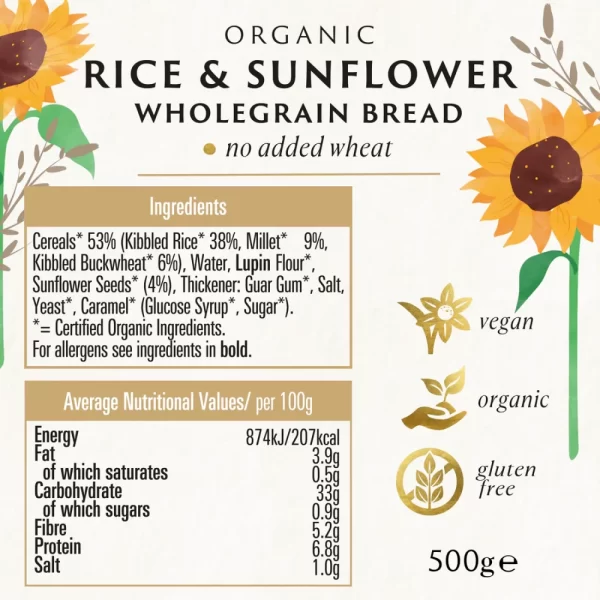 Biona Rice and Sunflower Bread 1