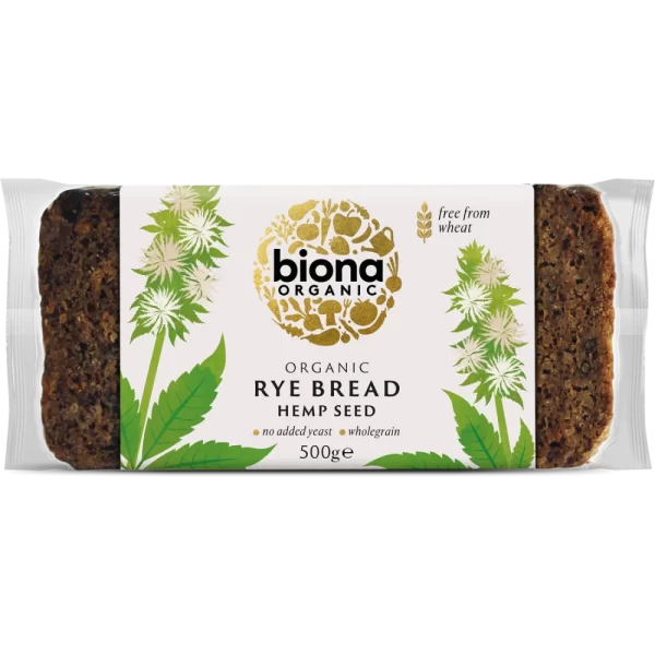 Biona Rye Bread Hemp Seed 500g