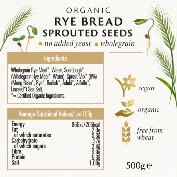 Biona Rye Bread with Sprouted Seeds 1