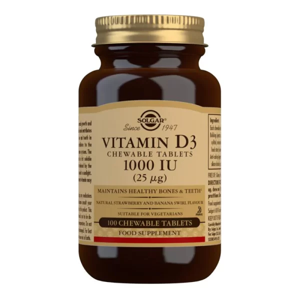 Vitamin D3 1000 IU 100Chewable Solgar