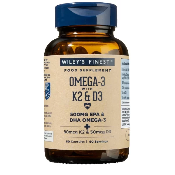 Vitamin K2 Omega-3 60 Softgel Wiley’s Finest