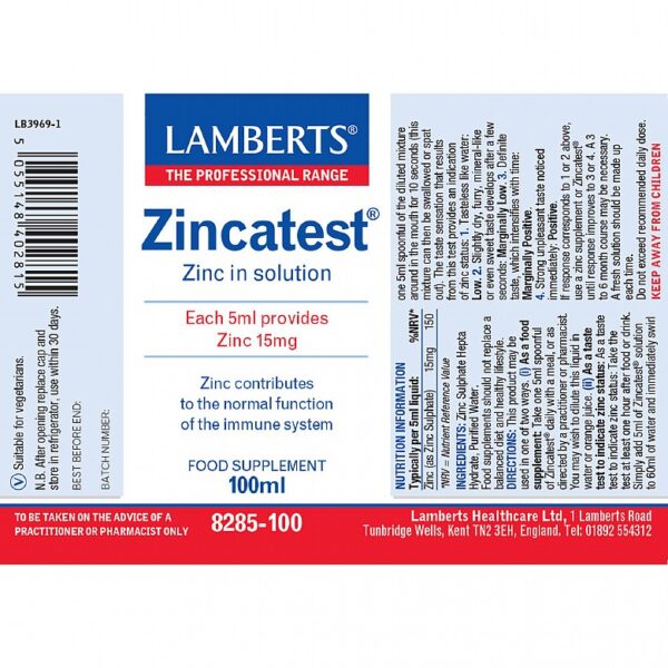 Lamberts Zincatest