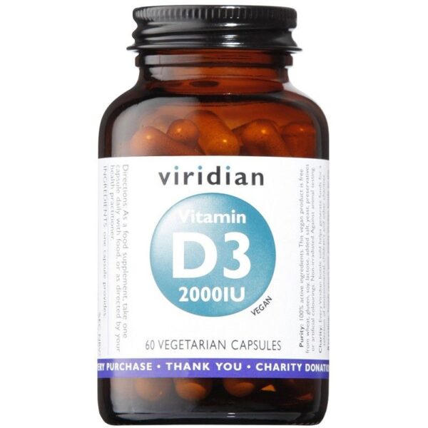 Viridian Vitamin D3 2000iu Vegan Capsules