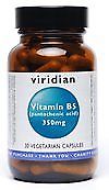 Vitamin B5 350mg Veg Capsules Viridian - Natural Balance, Since 1993