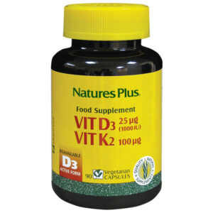 Vitamin D3 K2 90 Vegetable Capsules Nature's Plus