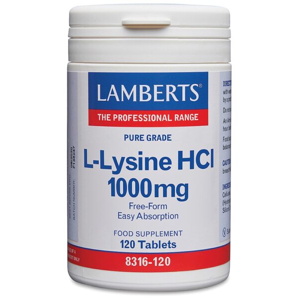 L-Lysine 1000mg 120Tablets Lamberts