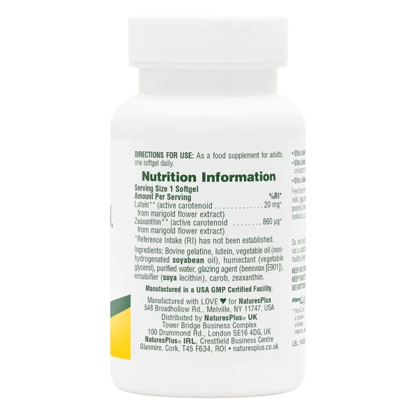 Ultra Lutein 60Softgels Natures Plus 1