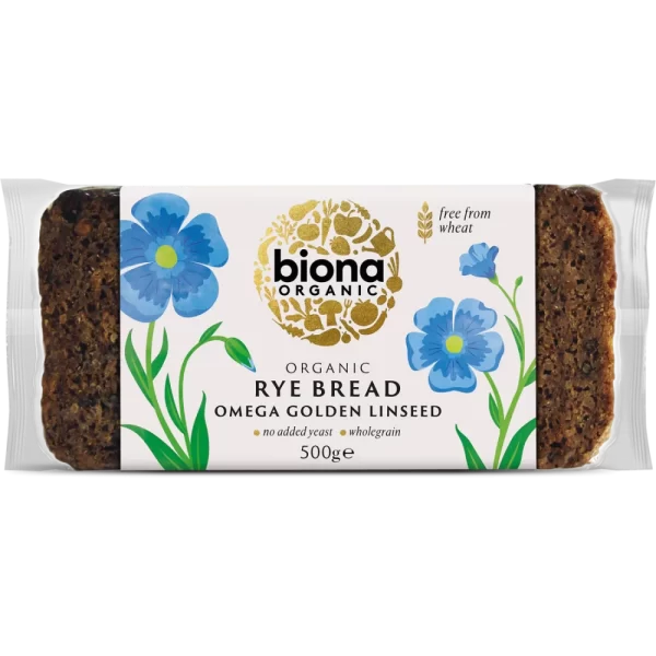 Biona Rye Bread Omega Golden Linseed