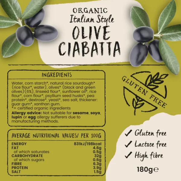 Gluten free olive ciabatta 2